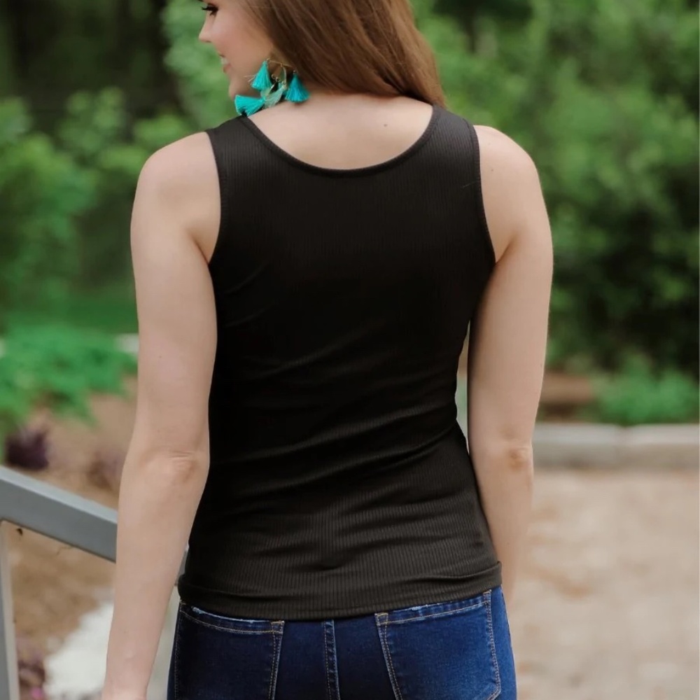 Basic Ribbed Tank - Black. NWT - Picture 2 of 2